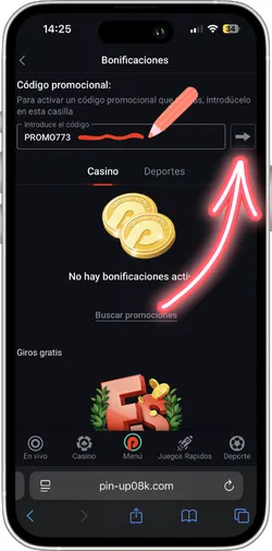 Rellenar campo de código promocional